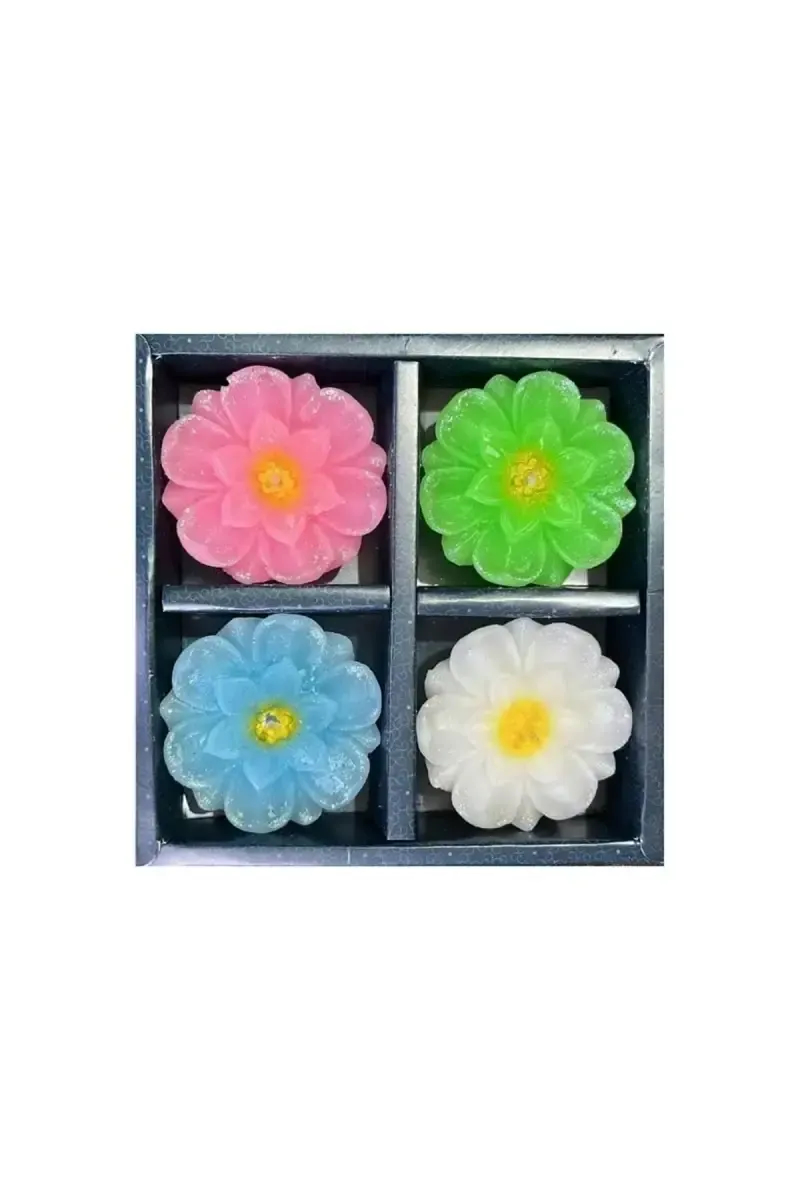 Floating Flower Candles Set - 4pc