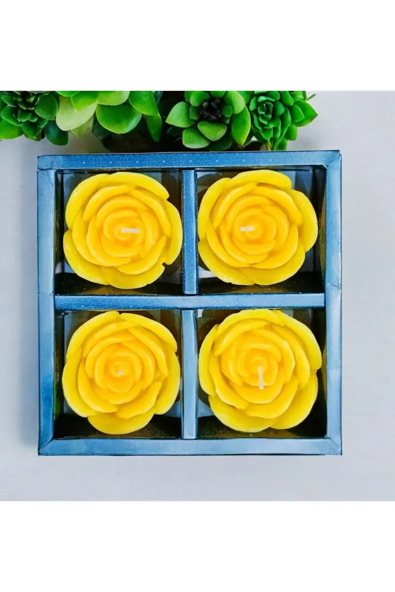 Floating Flower Candles Set - 4pc