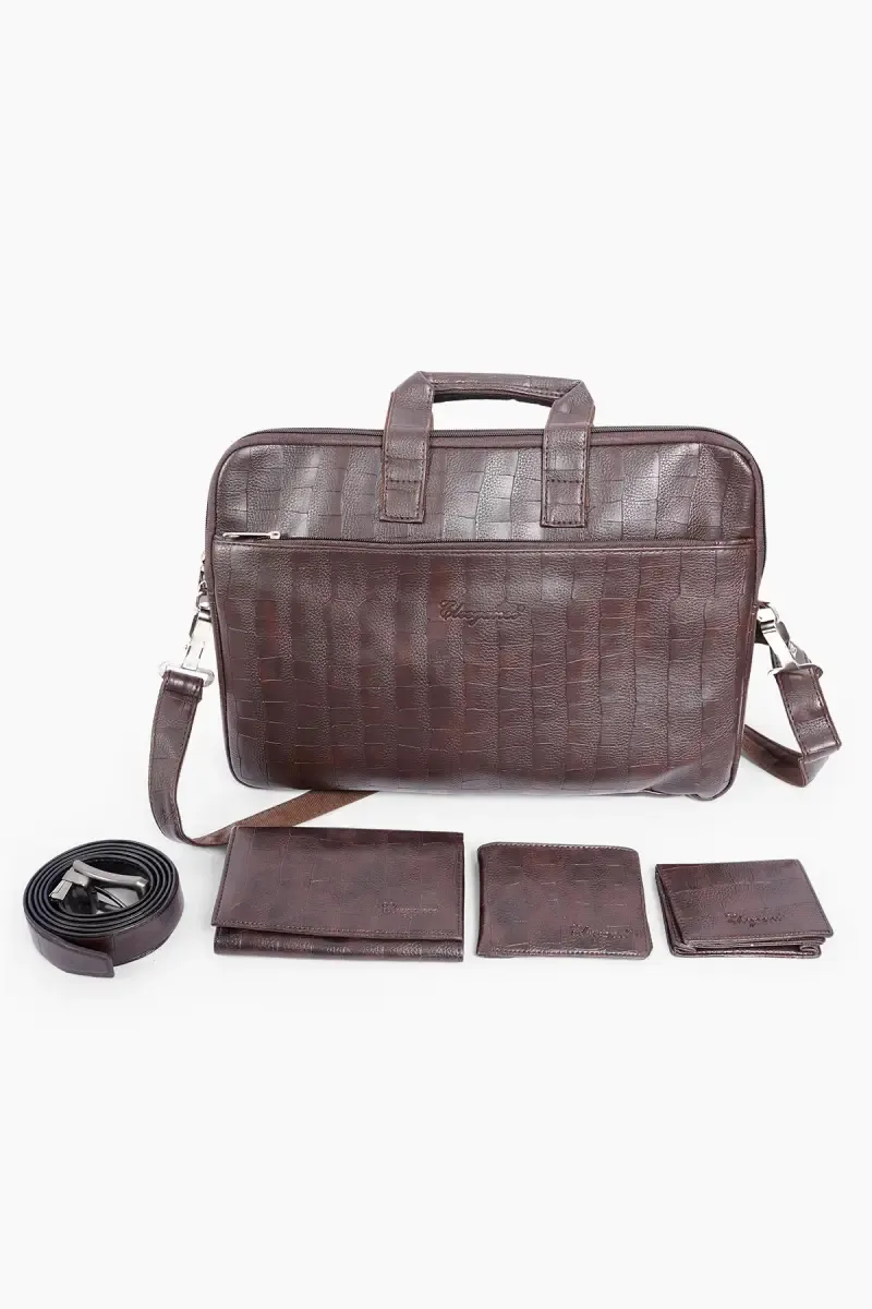 Elegant Leather Laptop Bag Set – Stylish & Functional for Work & Travel