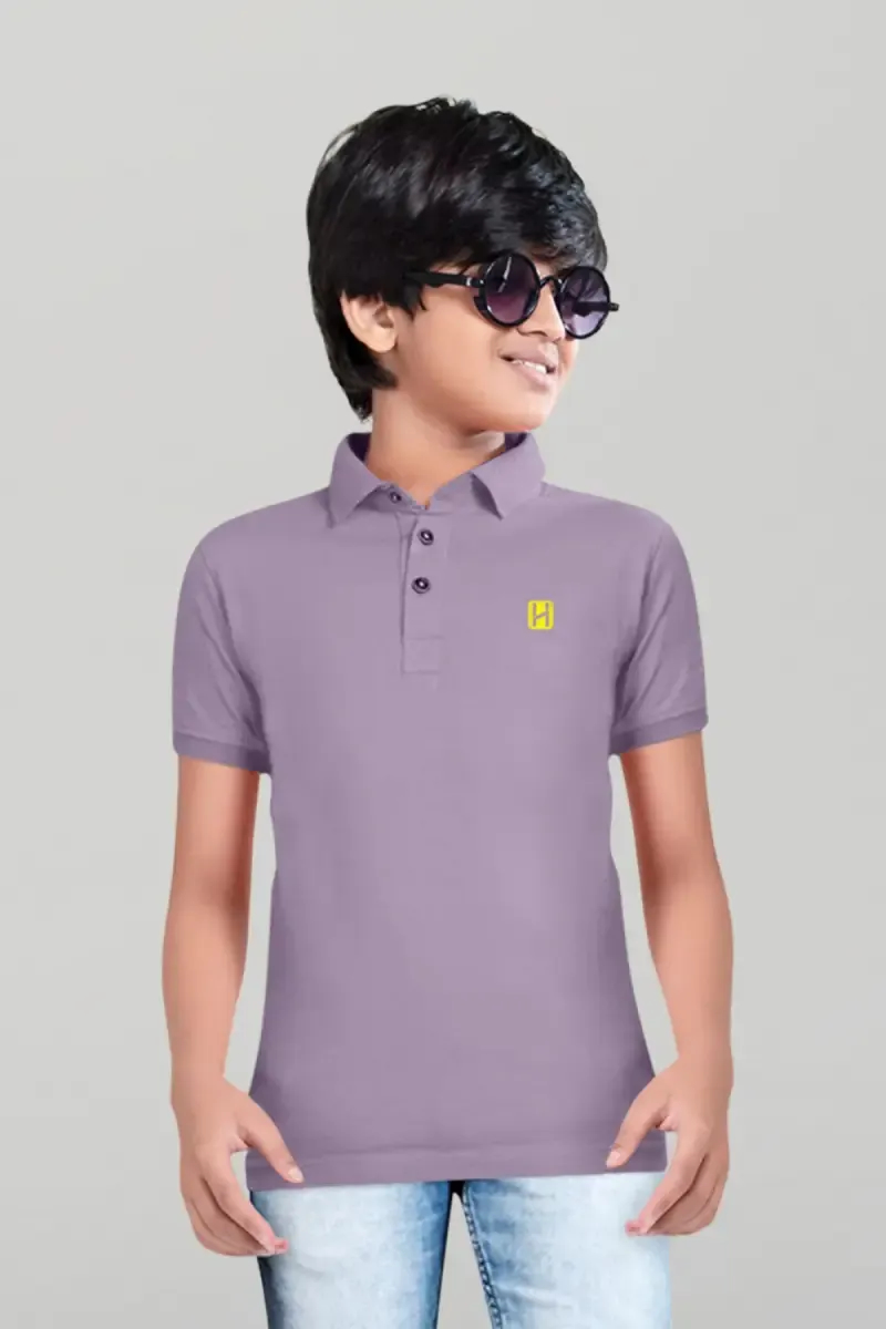 Polyester Solid Half Sleeve T-shirt for Boys