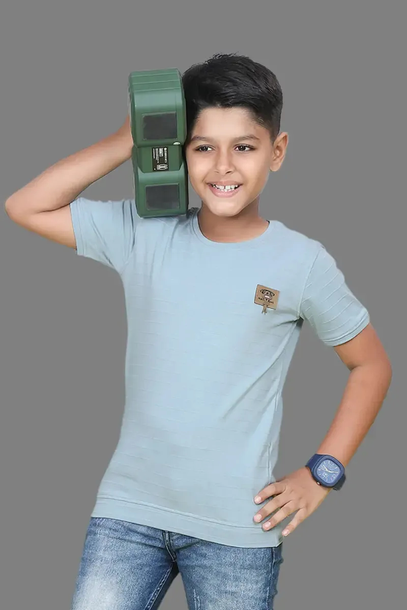 Boy's Cotton Solid Casual T-shirt