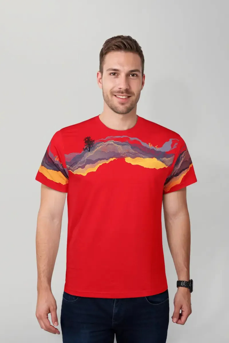 Men's Cotton Printed Casual T-shirts