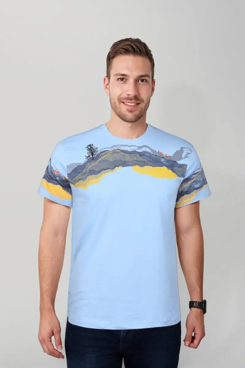 Men's Cotton Printed Casual T-shirts