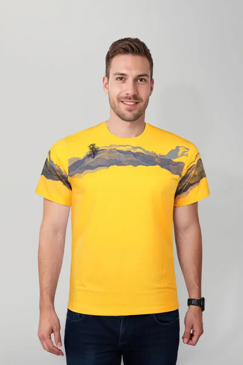 Men's Cotton Printed Casual T-shirts