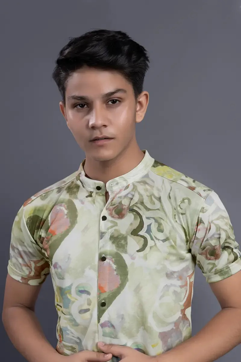 Boy's Abstract Printed Shirt