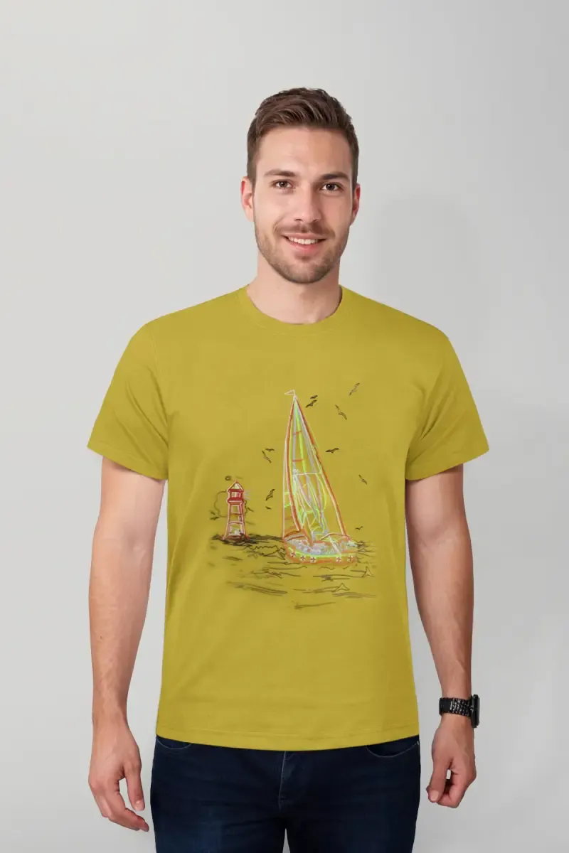 Men's Cotton Printed Casual T-shirt