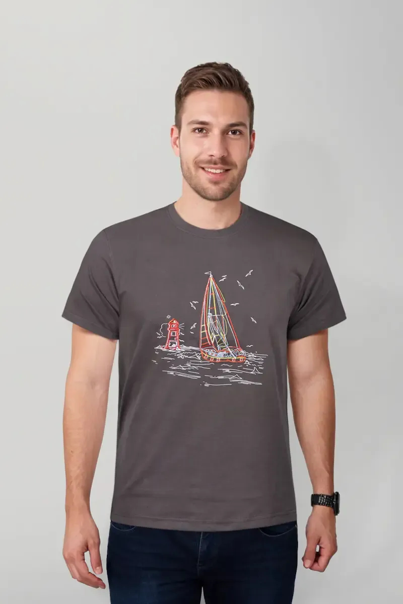 Men's Cotton Printed Casual T-shirt