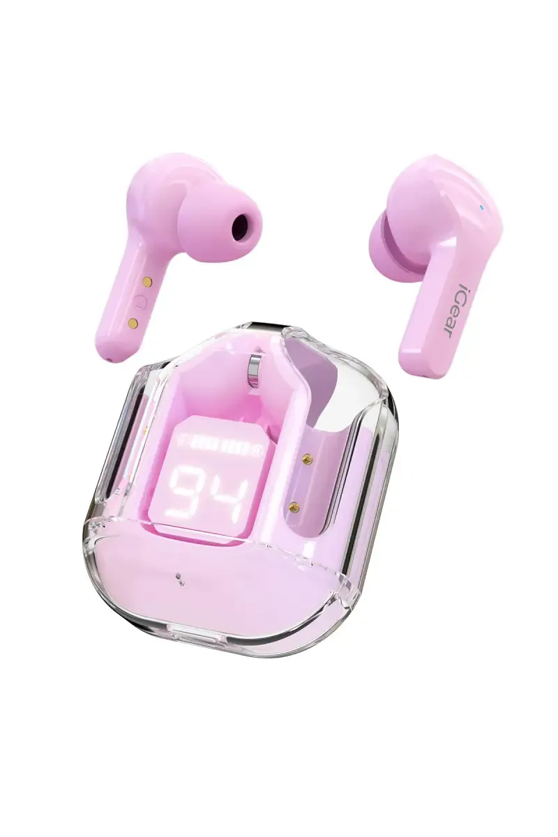 iGear Crystal In Ear TWS Earbuds with 30 Hrs Playtime, ENC, HiFi Stereo Sound (Blush Pink)