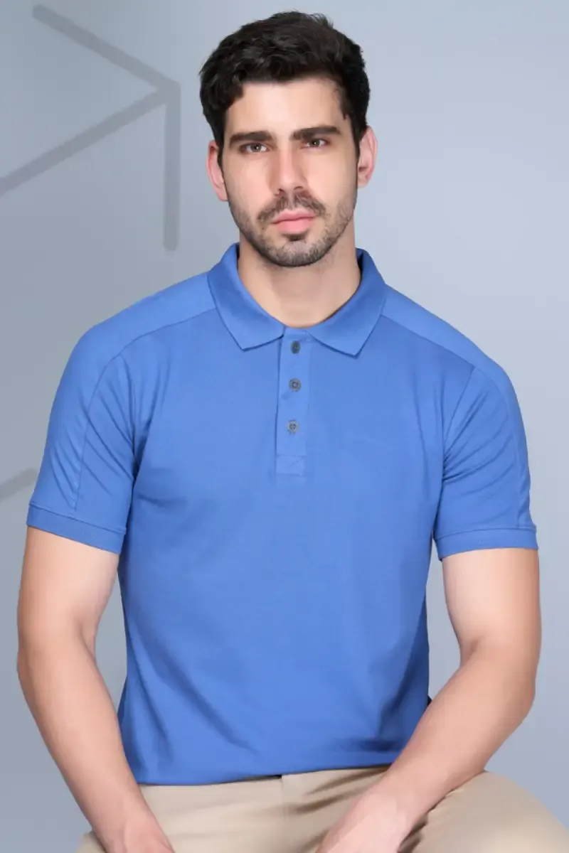 Men's Solid Half Sleeve Polo T-shirt