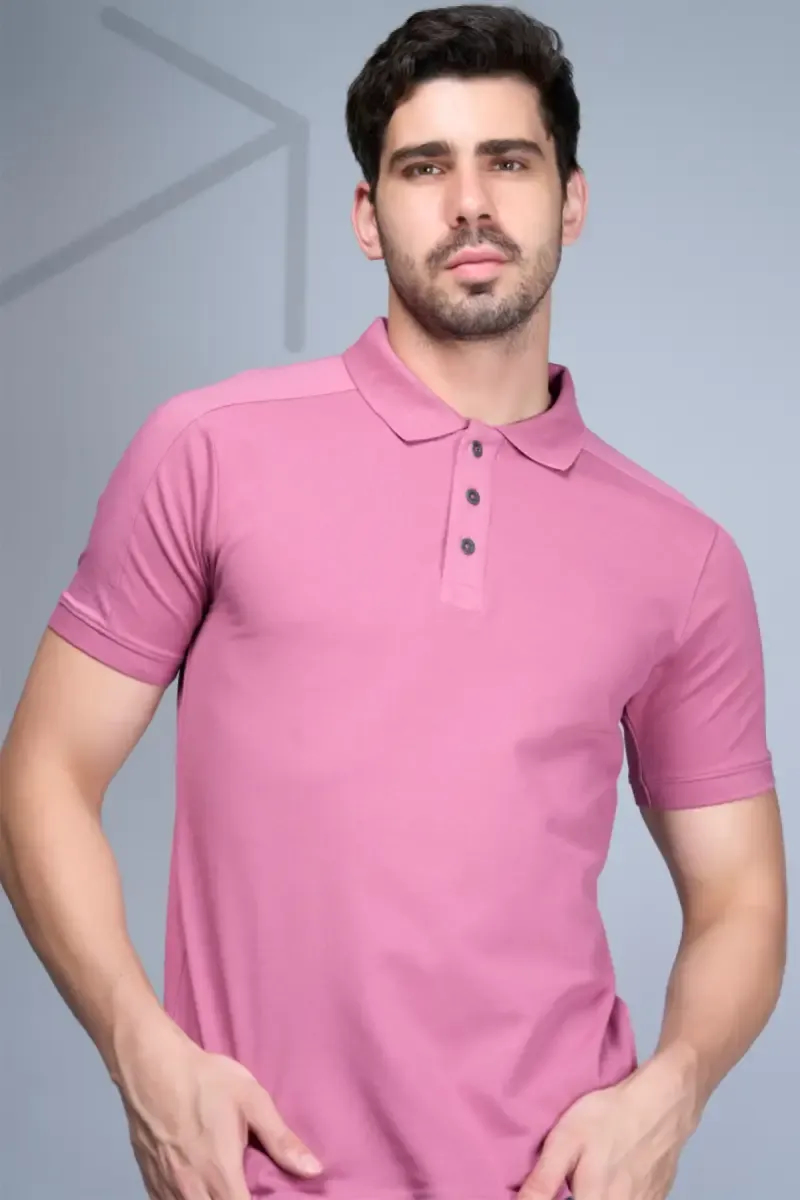 Men's Solid Half Sleeve Polo T-shirt