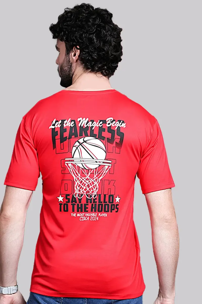 Men's Printed Cotton Hosiery T-shirt