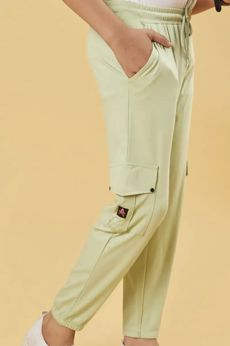 Cotton Blend Mid Rise Joggers for Boys