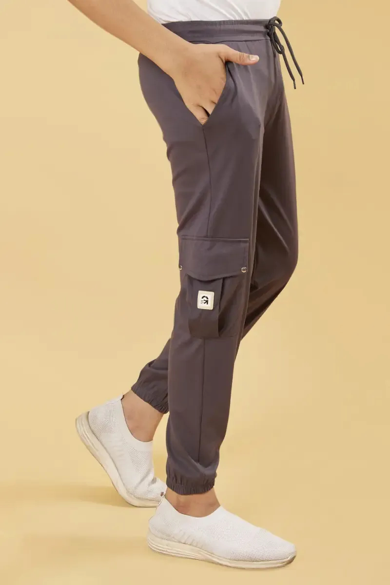 Cotton Blend Mid Rise Joggers for Boys