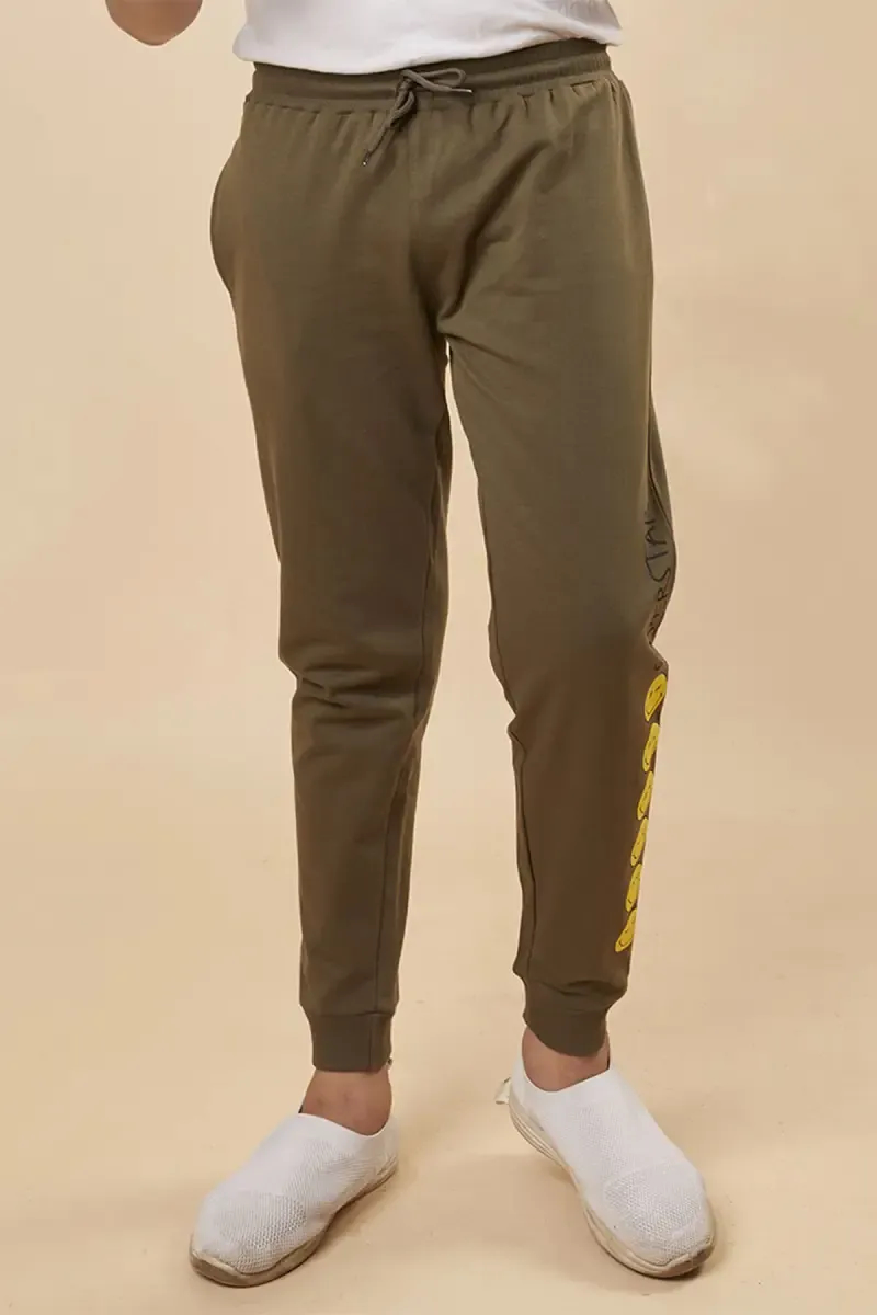 Printed Mid Rise Joggers for Boys