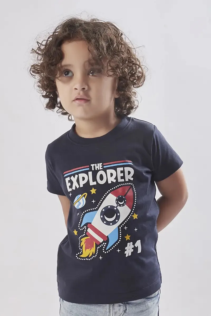 Printed Cotton T-shirt for Just Born Babies