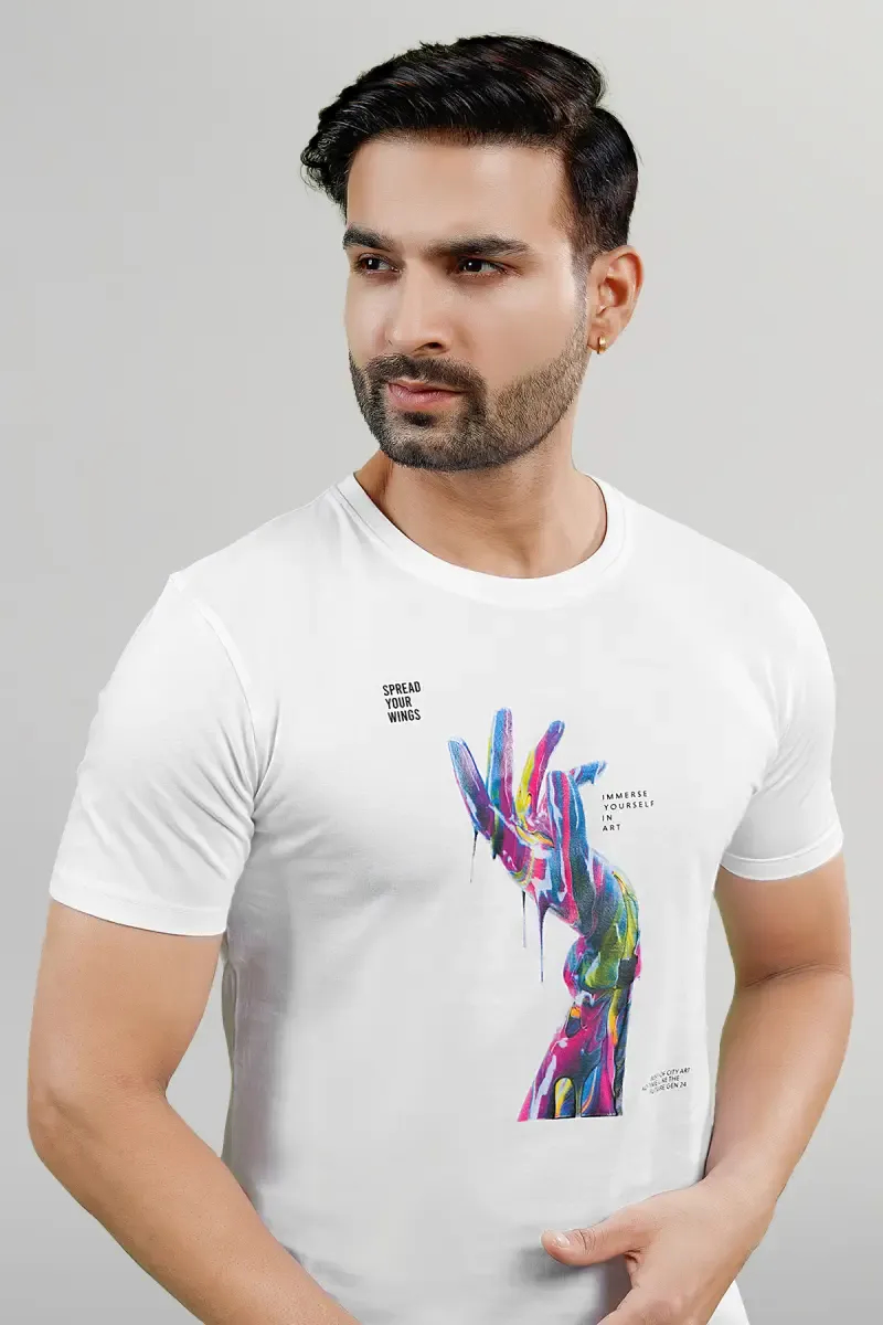 Men's Graphic Print Cotton T-shirt