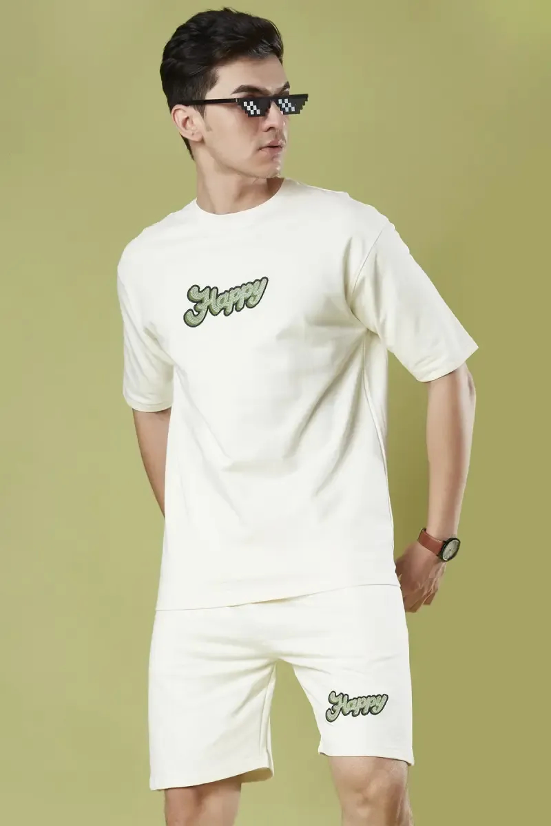 Men's Cotton Embroidered Co-Ord Set