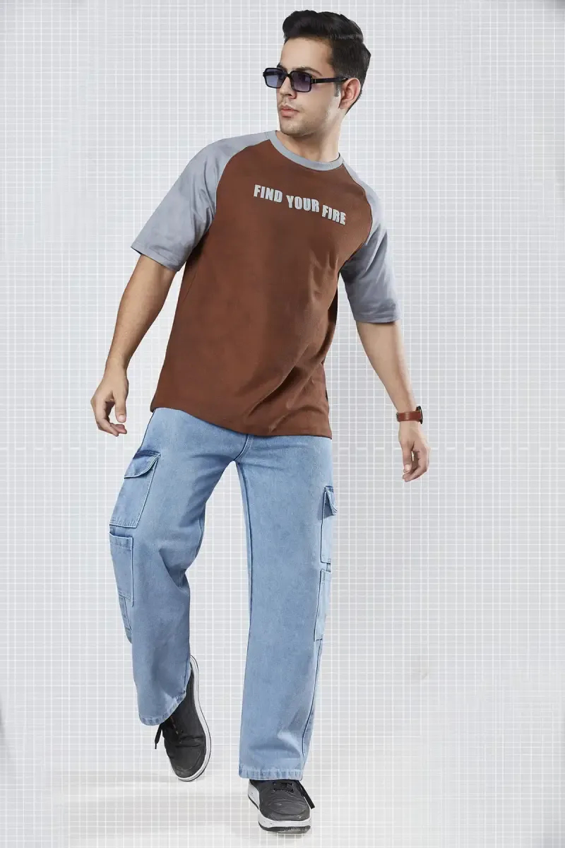 Men's Tie & Dye T-shirt with Embossed Print