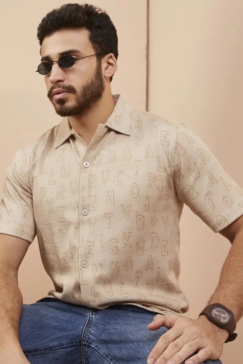 Men's Cotton Typography Print Shirts