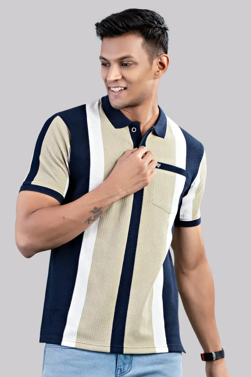 Men's Polo Neck Cotton T-shirt 