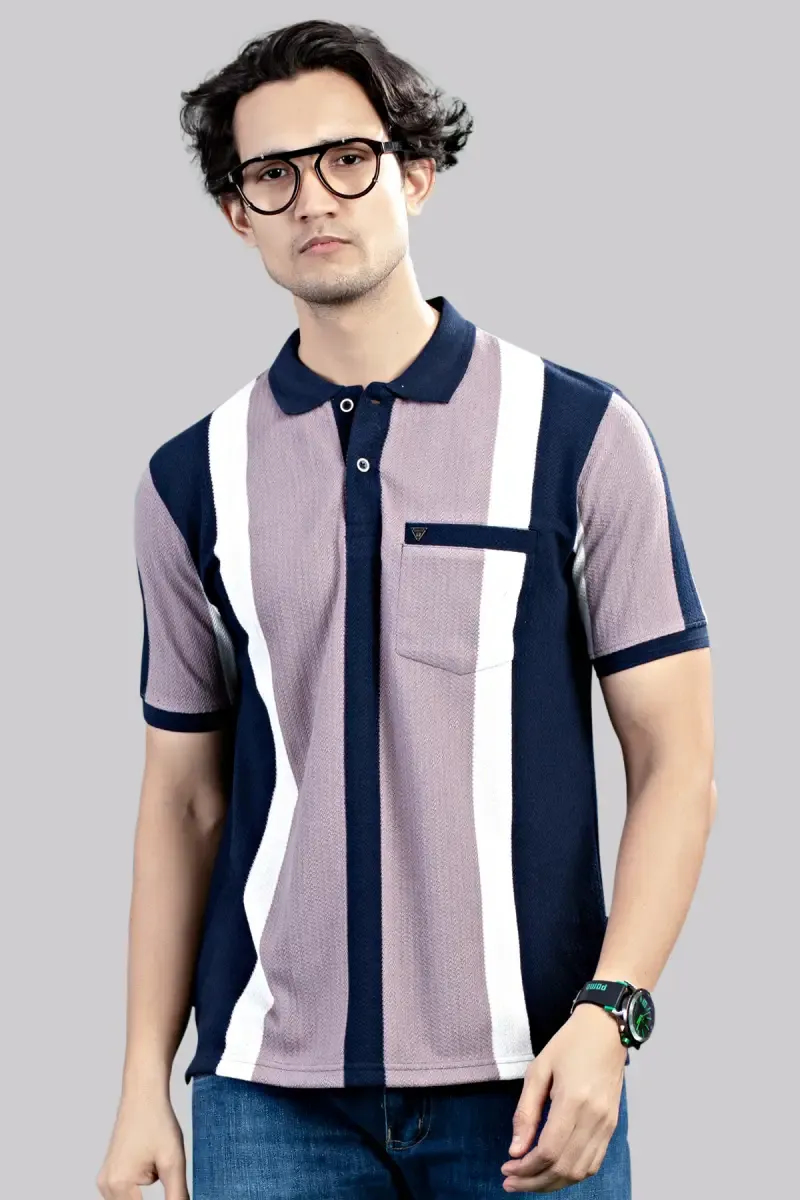 Men's Polo Neck Cotton T-shirt 