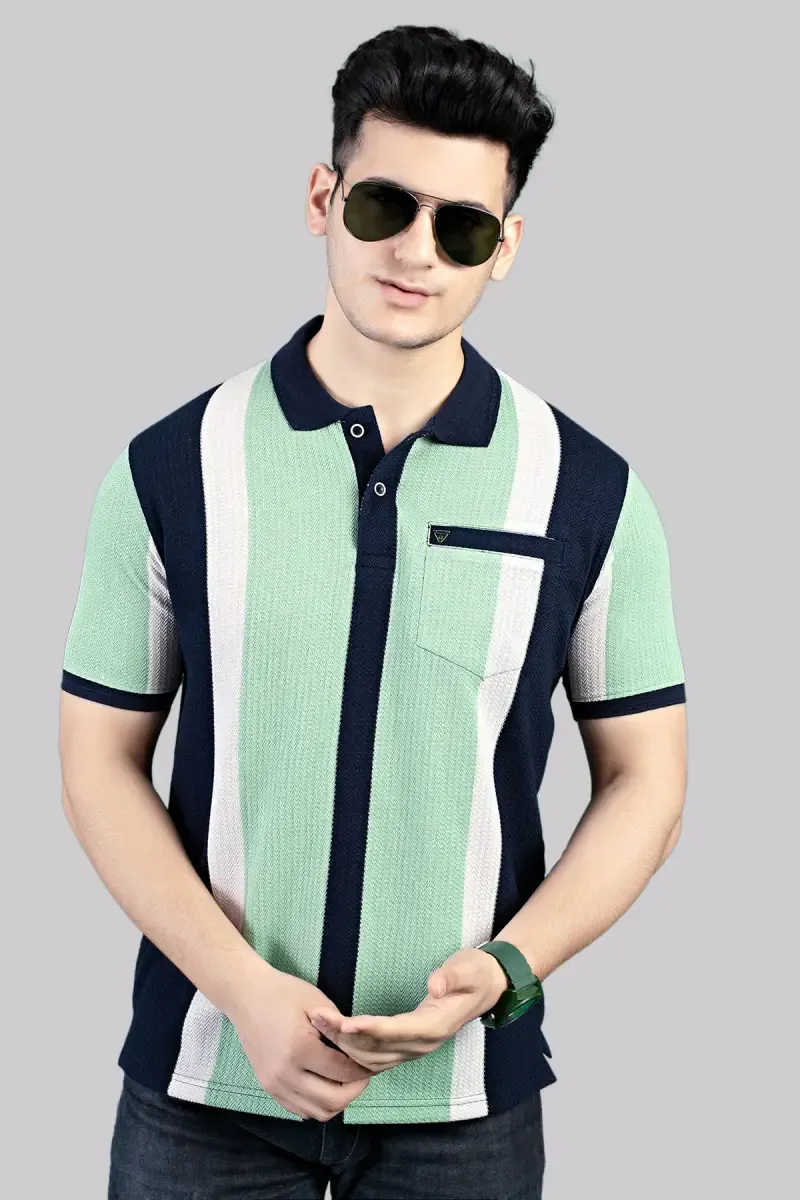Men's Polo Neck Cotton T-shirt 