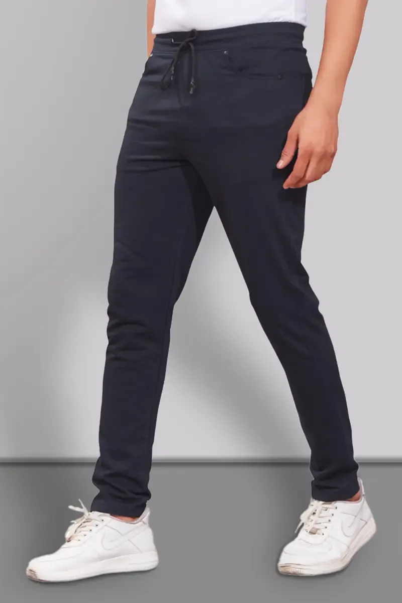Men's Solid Regular Fit Track Pants 