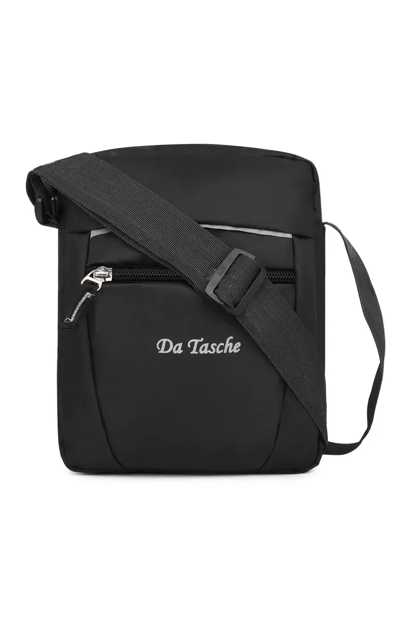 Blue Messenger Bag with Adjustable Strap for Men