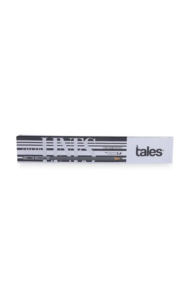 Tales Super Dark Pencils (Silver Lines) - Pack of 10 