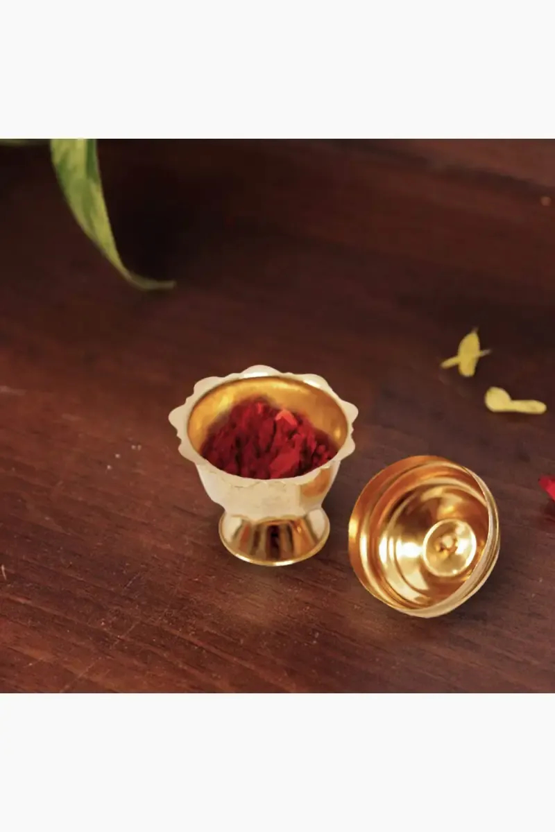 Brass Kunguma Chimil - 7cm