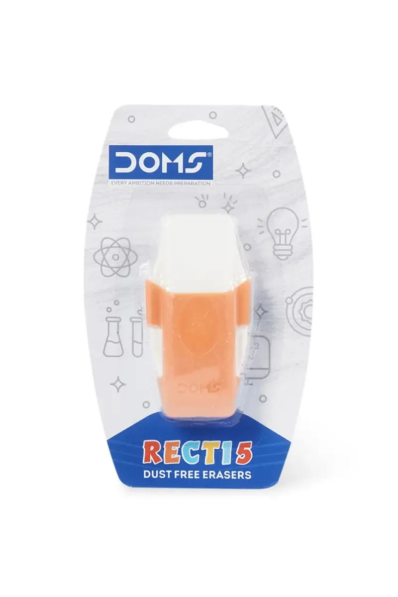 Doms Recti 5 Eraser (Orange) - Pack of 1
