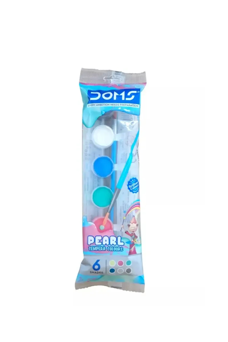 Doms Pearl Tempera Colour 6 Shades - Pack of 1