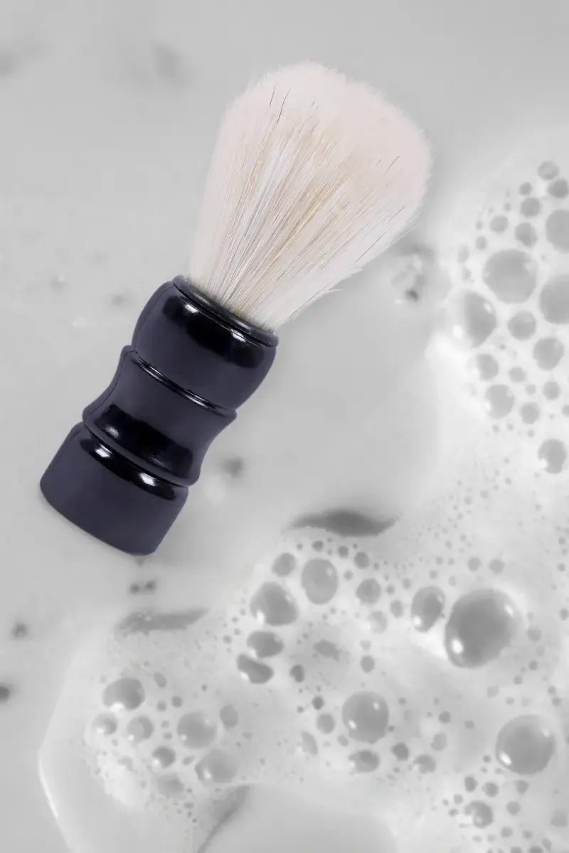 Synthetic Nylon Beard Shaving Brush for Boys and Men (Blue) 