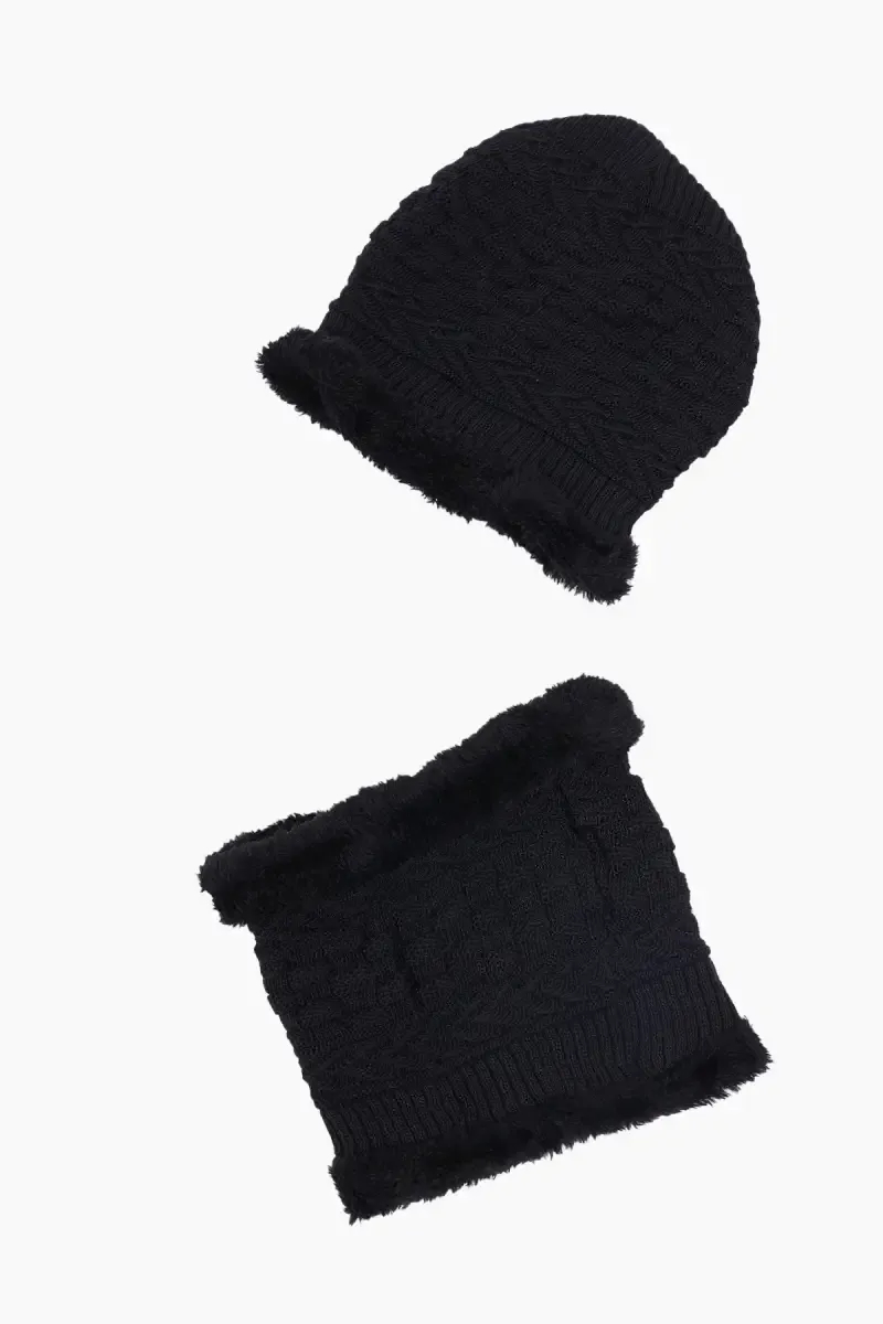 Wool Beanie Cap & Muffler for Men and Women