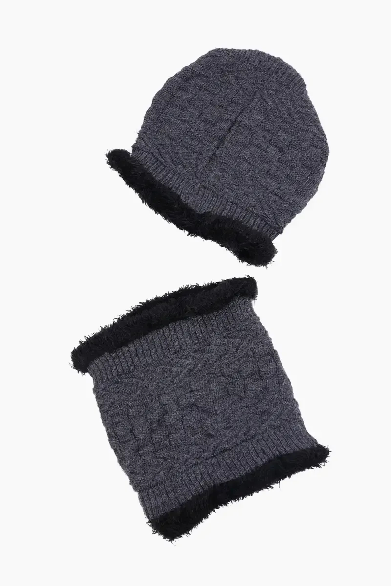 Wool Beanie Cap & Muffler for Men and Women