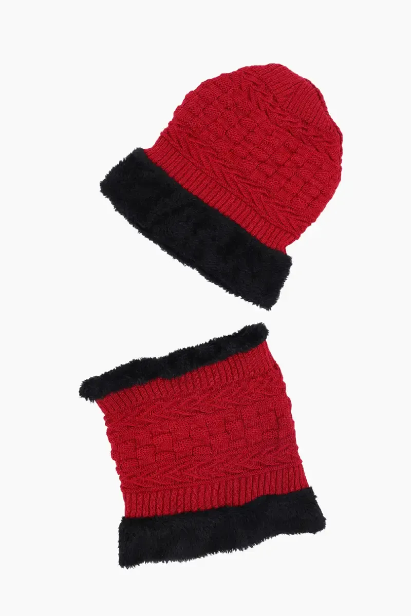 Wool Beanie Cap & Muffler for Men and Women