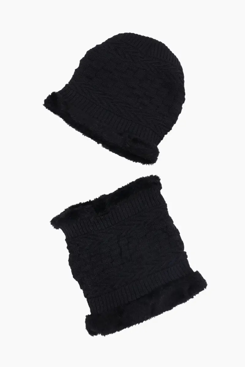 Wool Beanie Cap & Muffler for Men and Women
