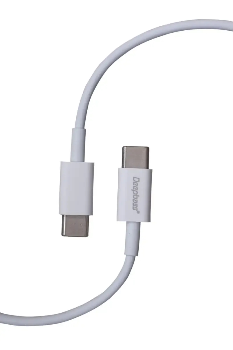 DC-520 1m Type C to Type C Cable with 66W Support, PD Fast Charging (White)