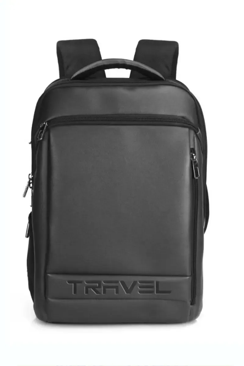 Luxurious Leatherette Travel Backpack with Padded Back for Unisex