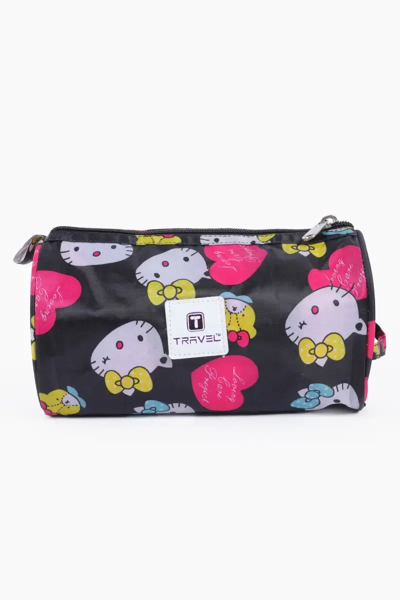 Hello Kitty Travel Cosmetic Purse – Large Capacity Cartoon Wallet for Girls & Women