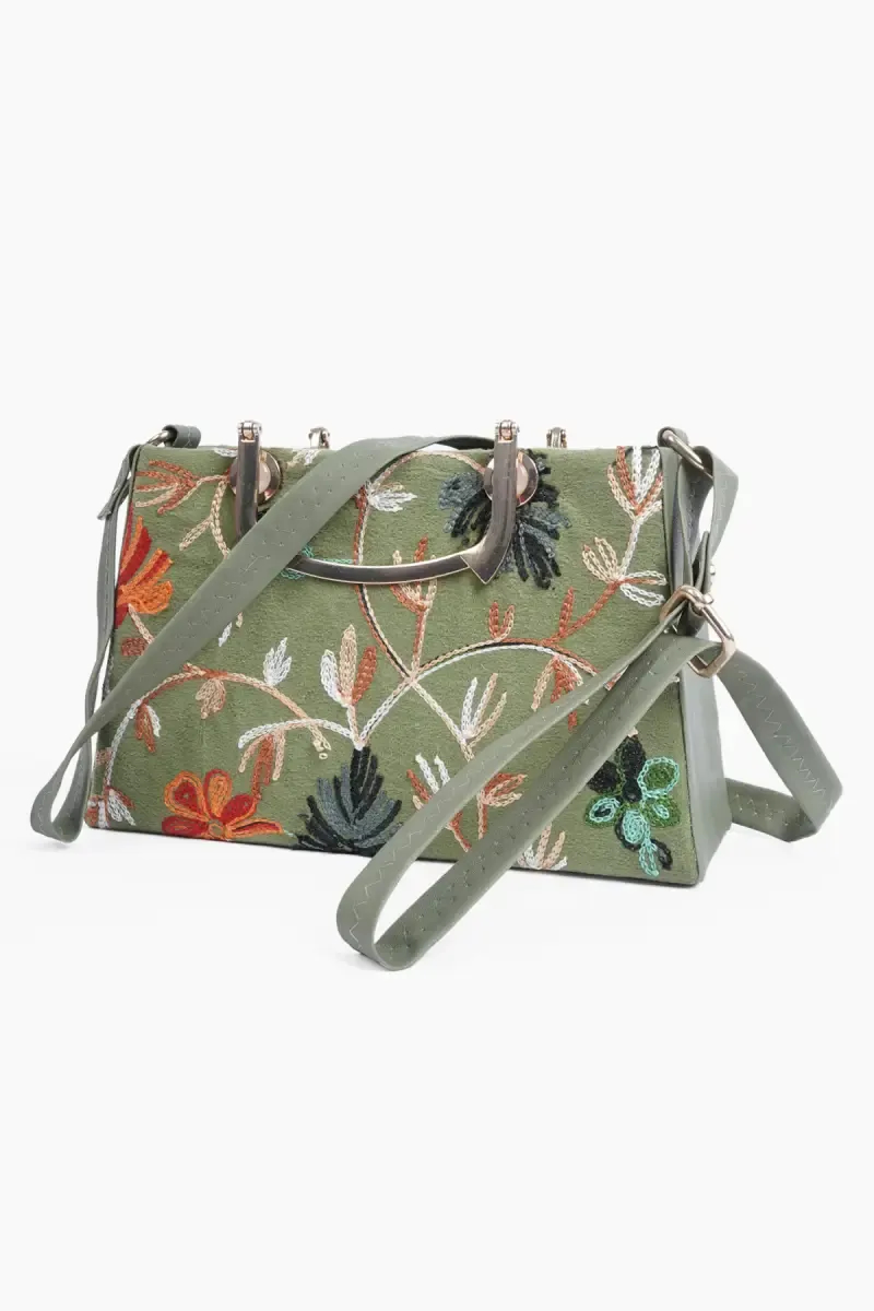 Women’s Premium Floral Embroidered Sling Bag