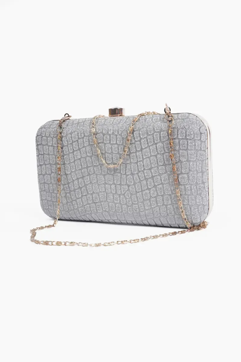 Women’s Partywear Box Clutch Sling Bag 