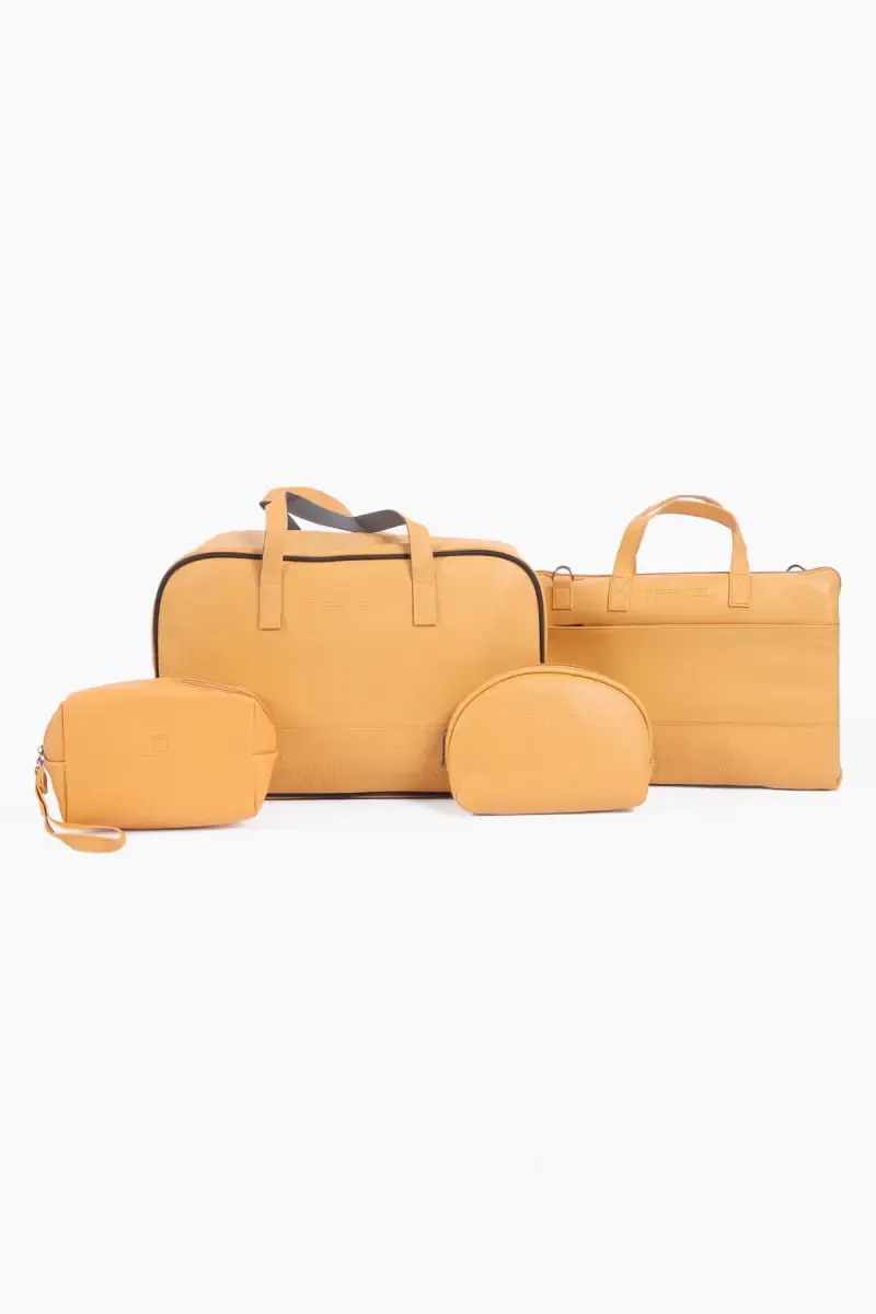 Unisex Medium Leatherette Duffle Bag Pack of 4 