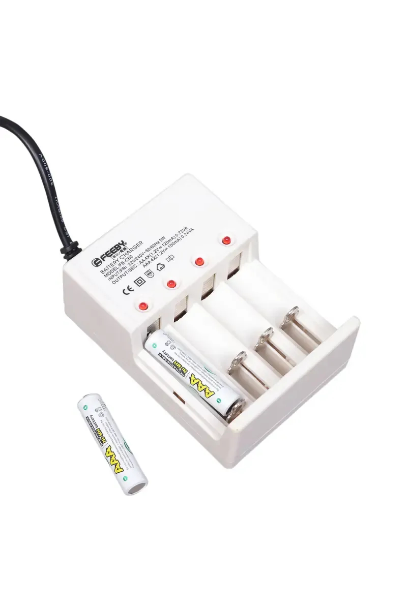 Feeby FB-C60 AA & AAA Battery Rechargeable Charger (White)