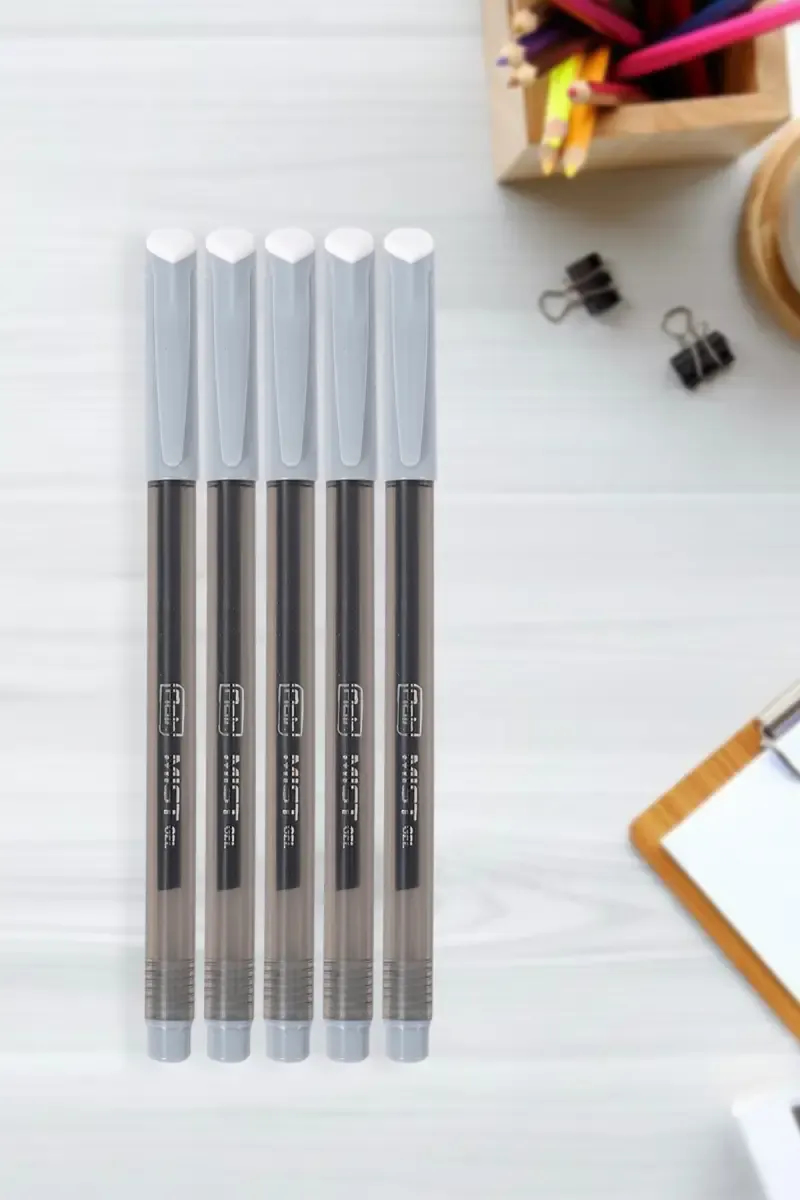 Flair Mist Gel Pen (Black) - Pack of 5