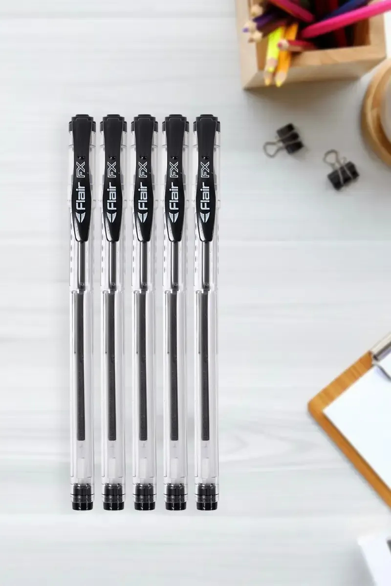 Flair Fx Ball Pen (Black) - Pack of 5