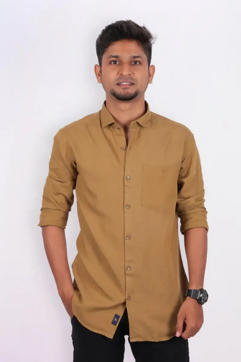 Linen Solid Casual Shirt for Men