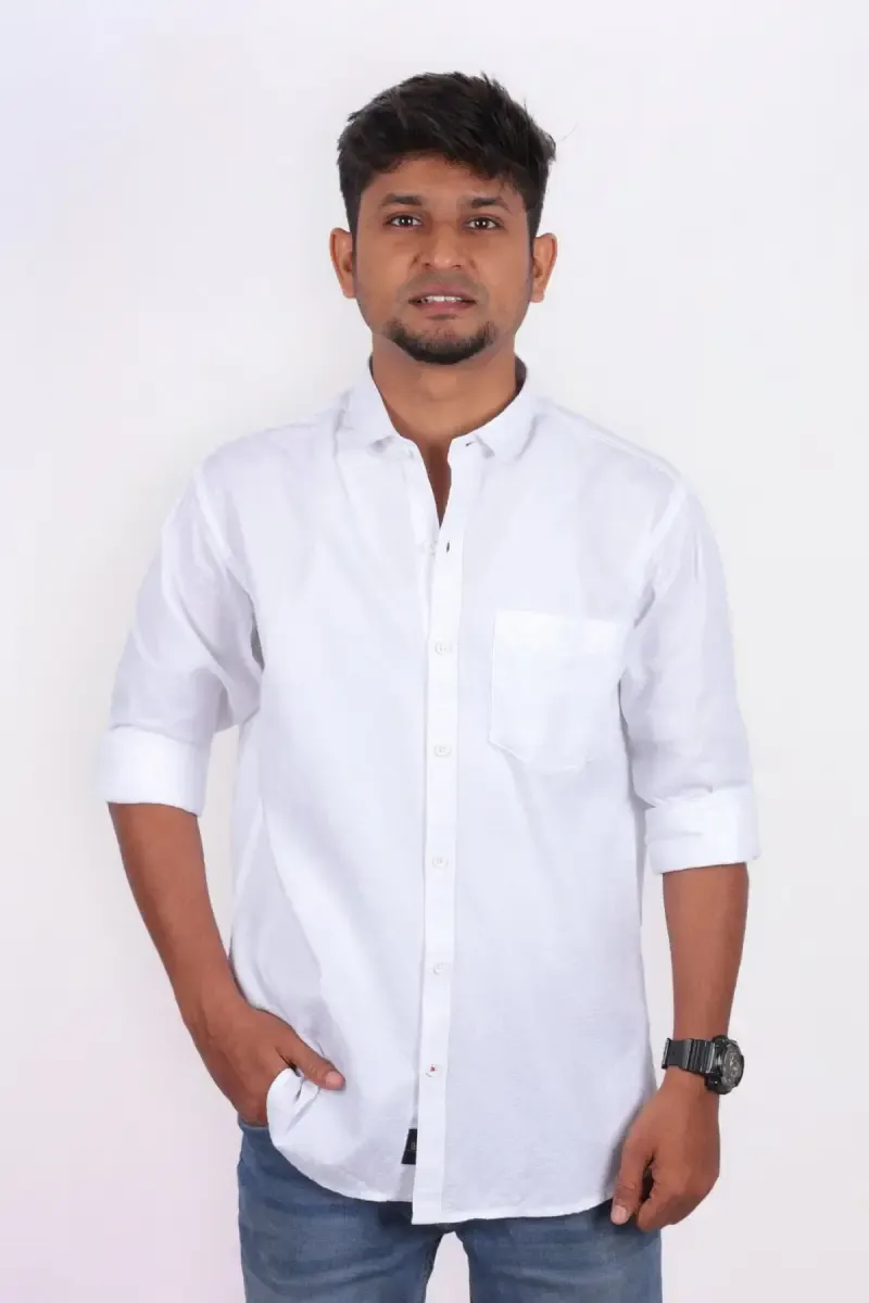 Men's Cotton Self Designed Casual Shirt