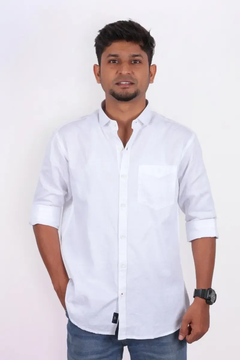 Men's Cotton Self Designed Casual Shirt