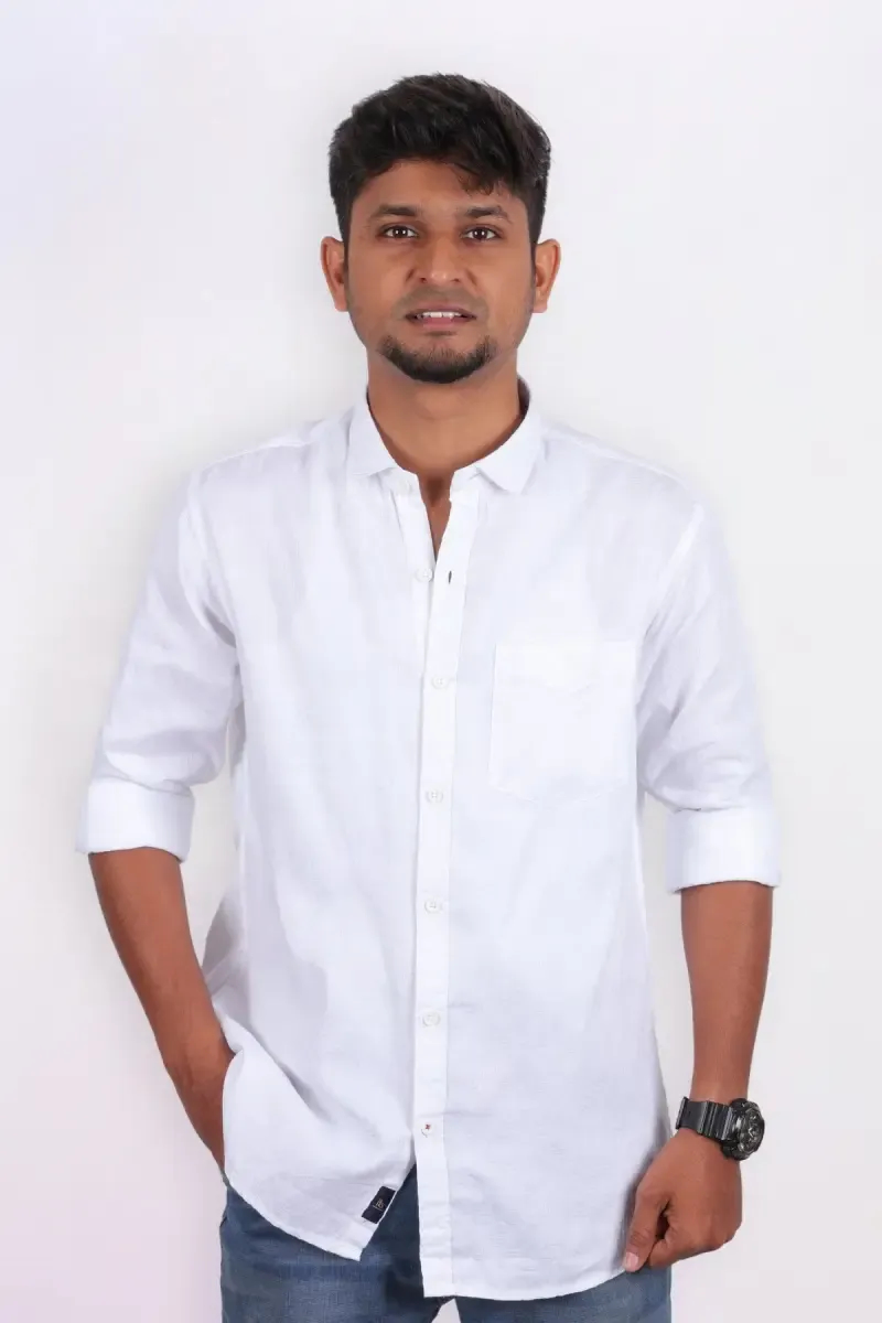 Men's Cotton Self Designed Casual Shirt